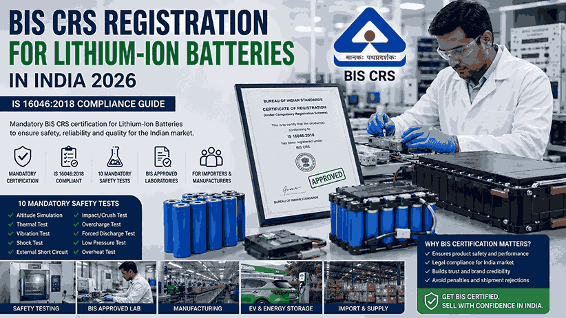 BIS certification for lithium-ion batteries